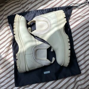 Prada Brixxen Ankle Boots in White